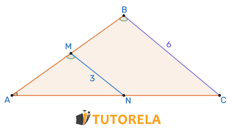 What is the ratio between the sides of the triangles ΔABC and ΔMNA?