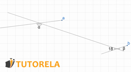 Given the parallel lines a, b Calculate the marked angles