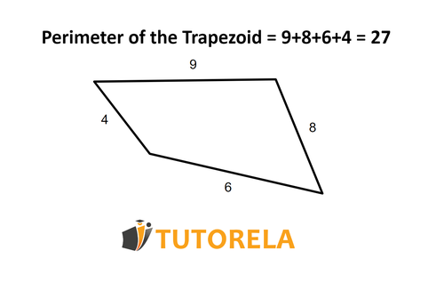 A4 - Perimeter of the trapezoid = 9+8+6+4= 27