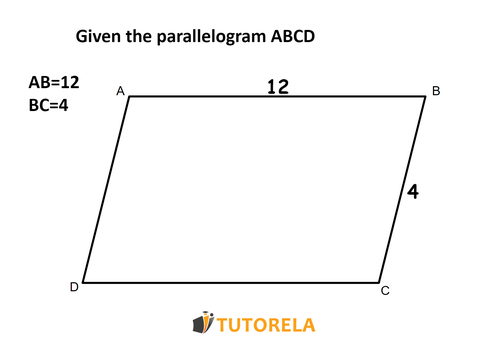 A5 - Given the parallelogram ABCD  AB=12 BC=4