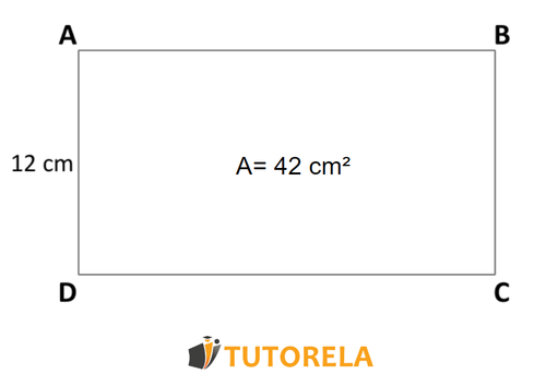 a-Exercise 3 Given a rectangle ABCD with an area of 42 cm².