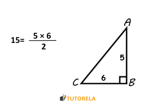 area of the given triangle is 15