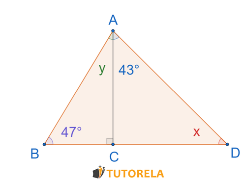 5.c - triangle 47,43,X, ABC