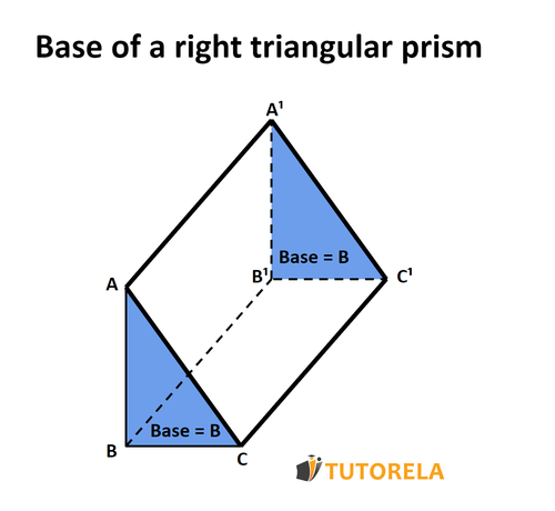 A - example bases of a right triangular prism