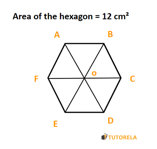 A10 - Hexagon area = 12cm²