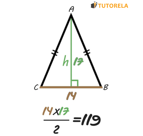 a1- How to calculate the area of an isosceles triangle