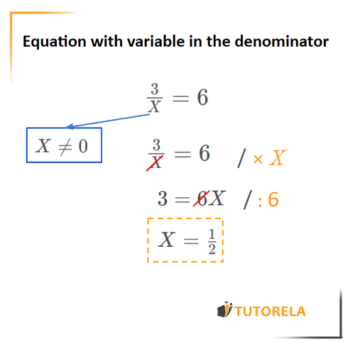 A - Equation with variable in the denominator