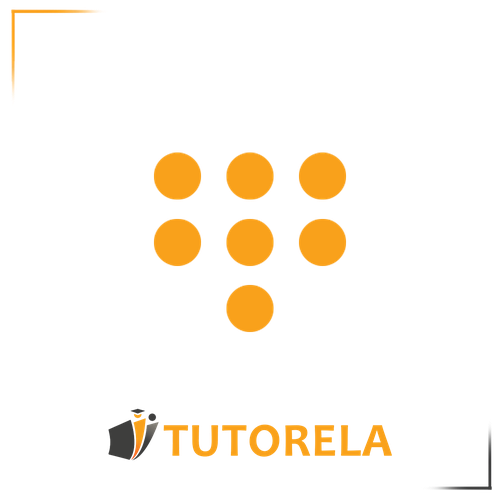Orange dots arranged in a 3x3 grid representing subtraction in math concepts for visual learning.