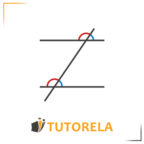 Diagram illustrating corresponding angles formed by a transversal intersecting parallel lines. The red and blue arcs highlight equal corresponding angles, demonstrating a key concept in geometry. Featured in an article about understanding and identifying