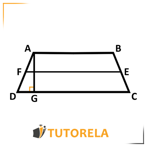Diagram of an isosceles trapezoid labeled with vertices A, B, C, D, E, and G. The trapezoid includes labeled points along its edges and highlights geometric relationships within the shape. The diagram emphasizes the structure and symmetry of the isosceles trapezoid. Featured in a tutorial on understanding trapezoids and their properties.