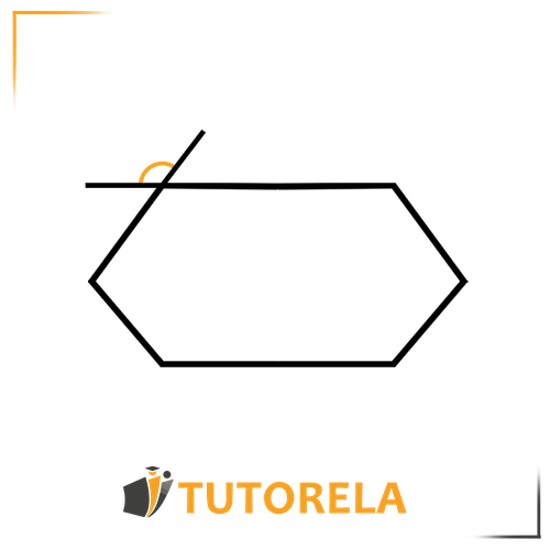 An example of what is NOT an exterior angle of a polygon
