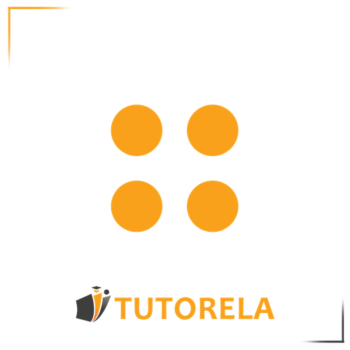An image featuring four orange dots arranged in a square formation, often used to represent grouping or counting in basic math exercises.