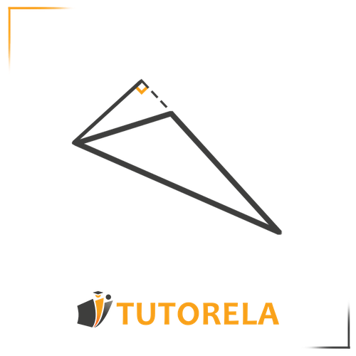 A triangle with height on the outside