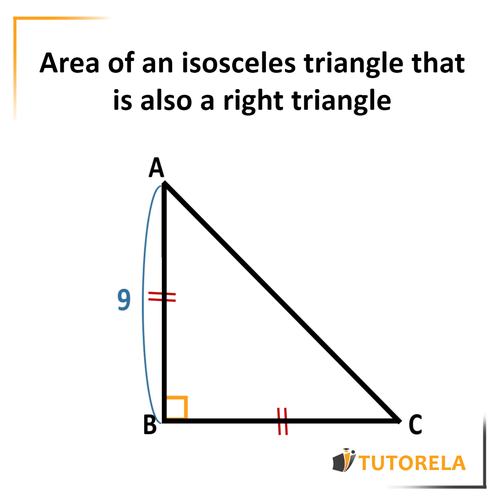 A5 - Area of an isosceles triangle that is also a right triangle
