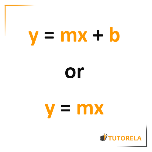 A - linear function using y=mx+b or y=mx