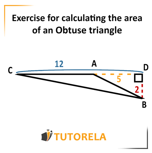 A5 - 12,5,2, Exercise on calculating the area of an obtuse triangle