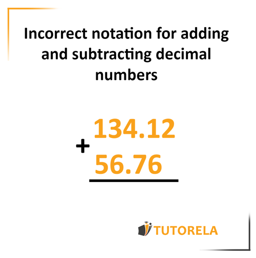 A3  - Incorrect notation of addition and subtraction of decimal numbers