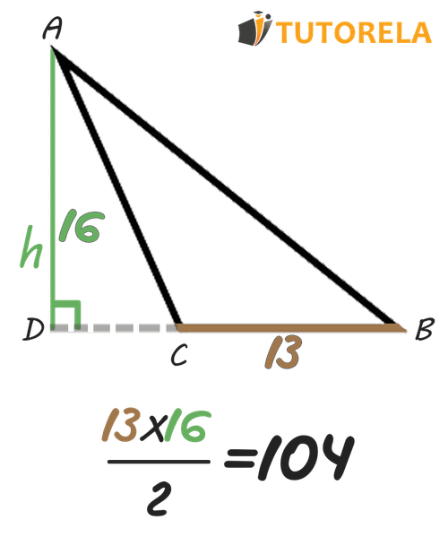 Calculating the area of an obtuse triangle